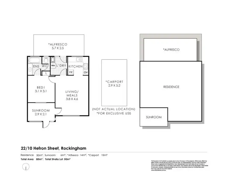 Floorplan of Homely unit listing, 22/10 Hefron Street, Rockingham WA 6168
