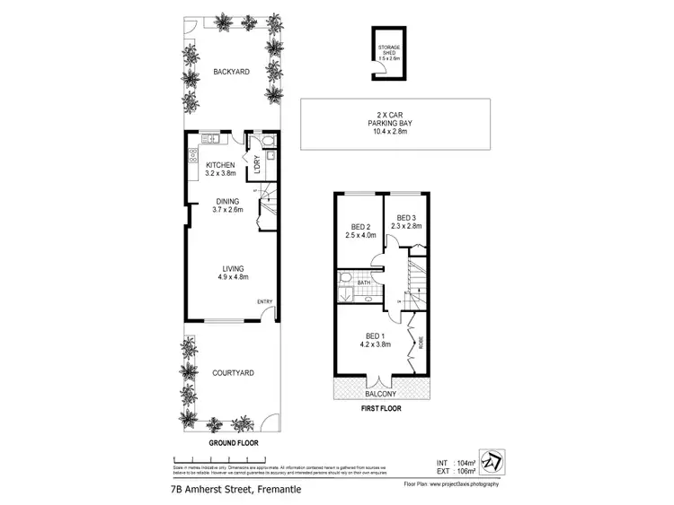 Floorplan of Homely townhouse listing, 7b Amherst Street, Fremantle WA 6160