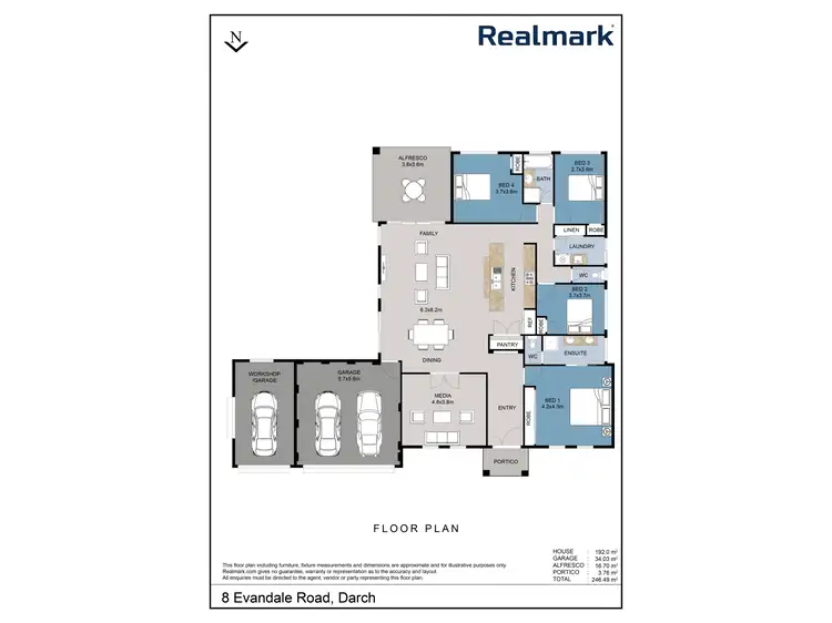 Floorplan of Homely house listing, 8 Evandale Road, Darch WA 6065