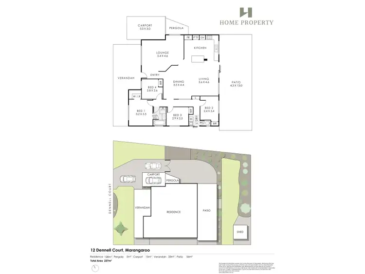 Floorplan of Homely house listing, 12 Dennell Court, Marangaroo WA 6064