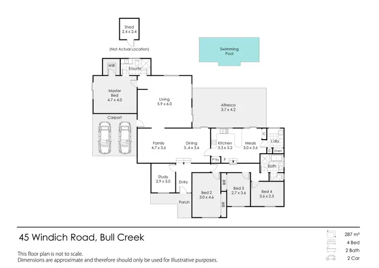 Floorplan of Homely house listing, 45 Windich Road, Bull Creek WA 6149