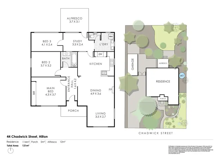Floorplan of Homely house listing, 44 Chadwick Street, Hilton WA 6163