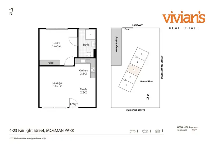 Floorplan of Homely apartment listing, 4/23 Fairlight Street, Mosman Park WA 6012