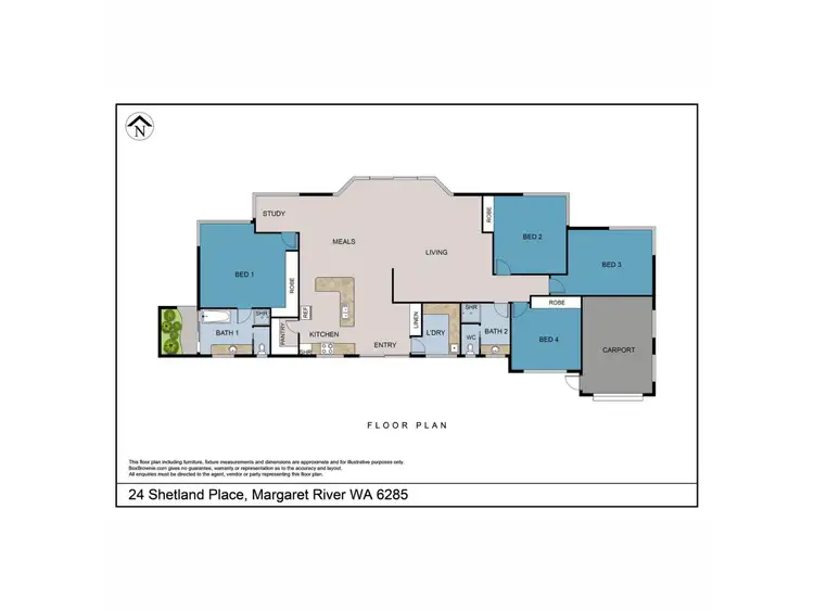 Floorplan of Homely house listing, 24 Shetland Place, Margaret River WA 6285