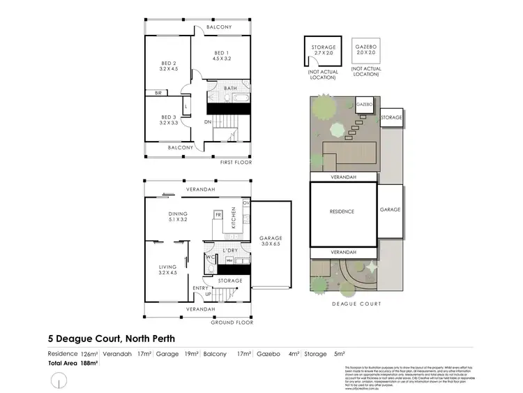 Floorplan of Homely house listing, 5 Deague Court, North Perth WA 6006