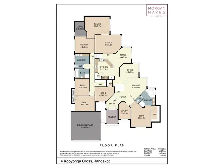 Floorplan of Homely house listing, 4 Kooyonga Cross, Jandakot WA 6164