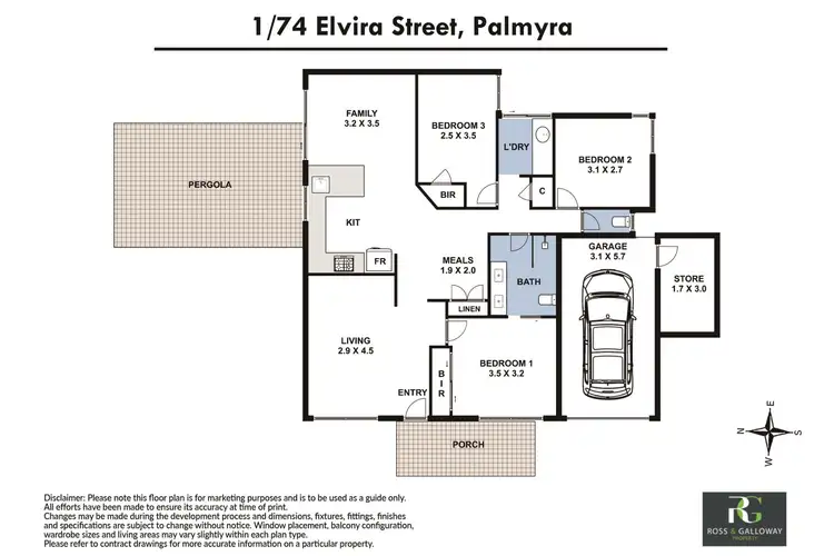 Floorplan of Homely villa listing, 74A Elvira Street, Palmyra WA 6157