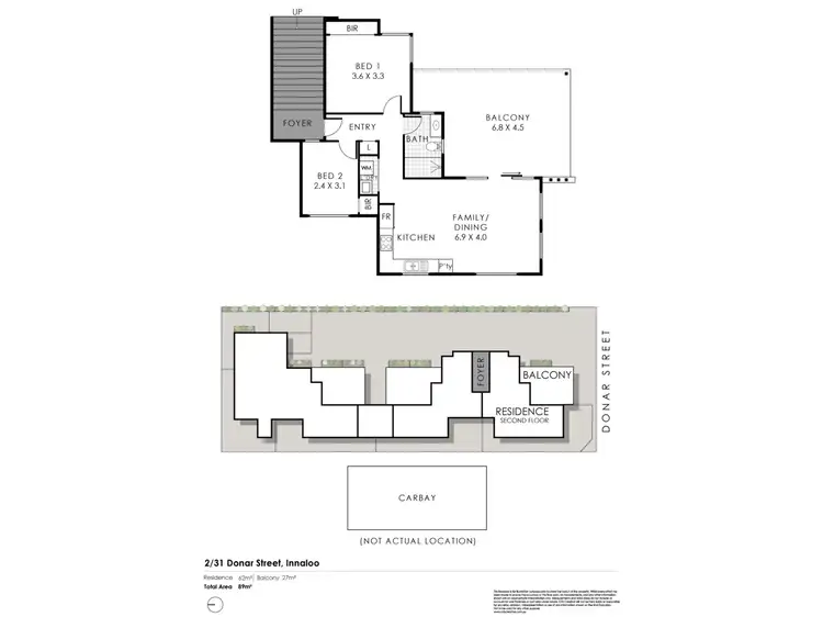 Floorplan of Homely apartment listing, 2/31 Donar Street, Innaloo WA 6018