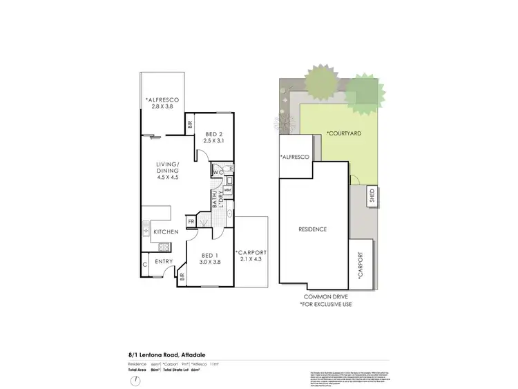 Floorplan of Homely villa listing, 8/1 Lentona Road, Attadale WA 6156