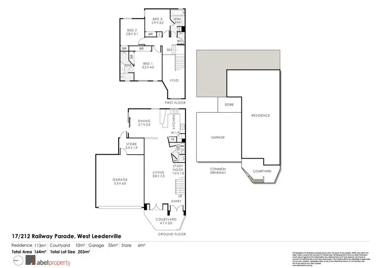 Floorplan of Homely townhouse listing, 17/10 Kimberley Street, West Leederville WA 6007