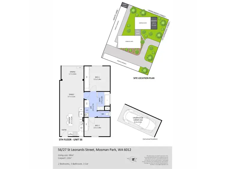 Floorplan of Homely apartment listing, 56/27 St Leonards Street, Mosman Park WA 6012