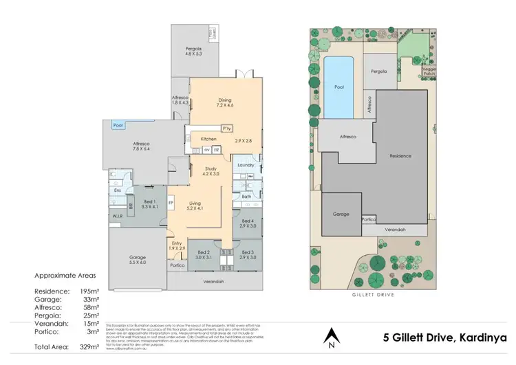 Floorplan of Homely house listing, 5 Gillett Drive, Kardinya WA 6163