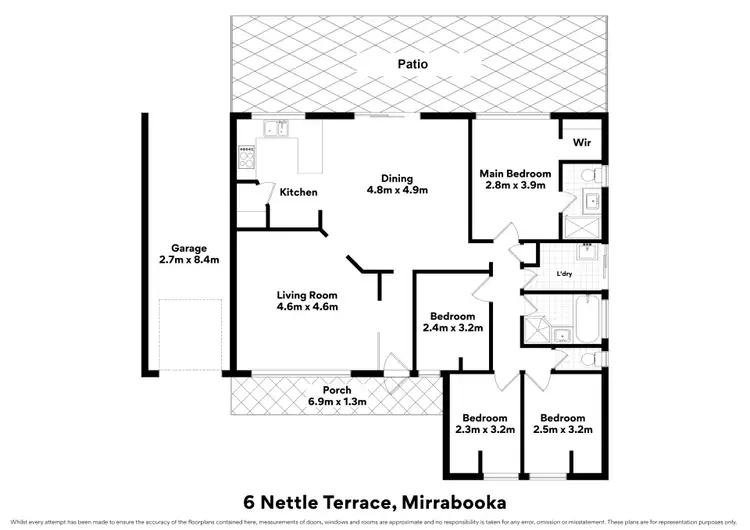 Floorplan of Homely house listing, 6 Nettle Terrace, Mirrabooka WA 6061
