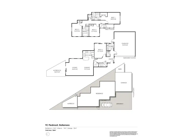 Floorplan of Homely townhouse listing, 9C Piedmont Court, Nollamara WA 6061