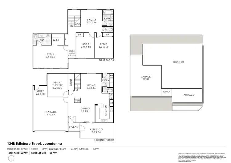 Floorplan of Homely townhouse listing, 124B Edinboro Street, Joondanna WA 6060