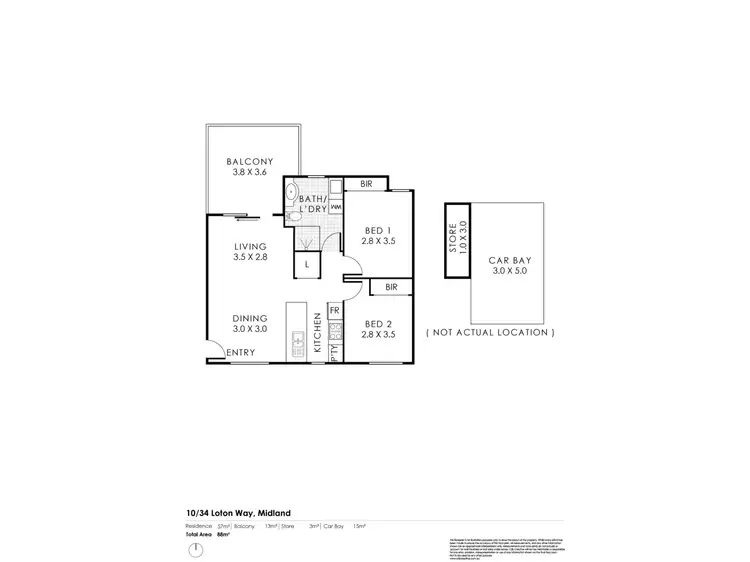 Floorplan of Homely apartment listing, 10/34 Loton Avenue, Midland WA 6056
