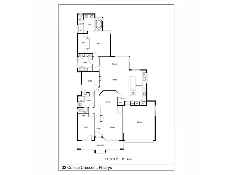 Floorplan of Homely house listing, 33 Conica Crescent, Hillarys WA 6025