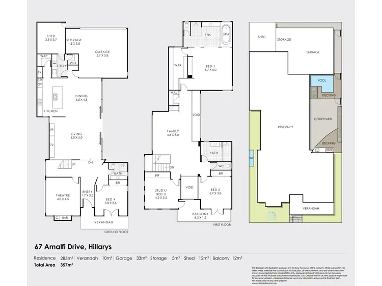 Floorplan of Homely house listing, 67 Amalfi Drive, Hillarys WA 6025