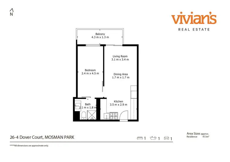 Floorplan of Homely apartment listing, 26/4 Dover Court, Mosman Park WA 6012