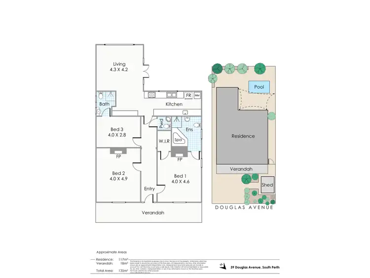 Floorplan of Homely house listing, 39 Douglas Avenue, South Perth WA 6151