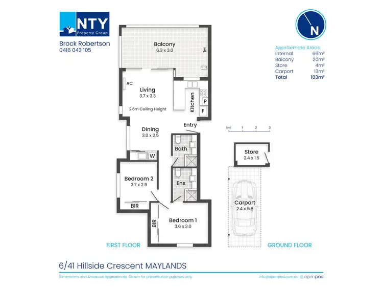 Floorplan of Homely apartment listing, 6/41 Hillside Crescent, Maylands WA 6051