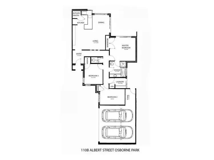 Floorplan of Homely semi-detached listing, 110B Albert Street, Osborne Park WA 6017