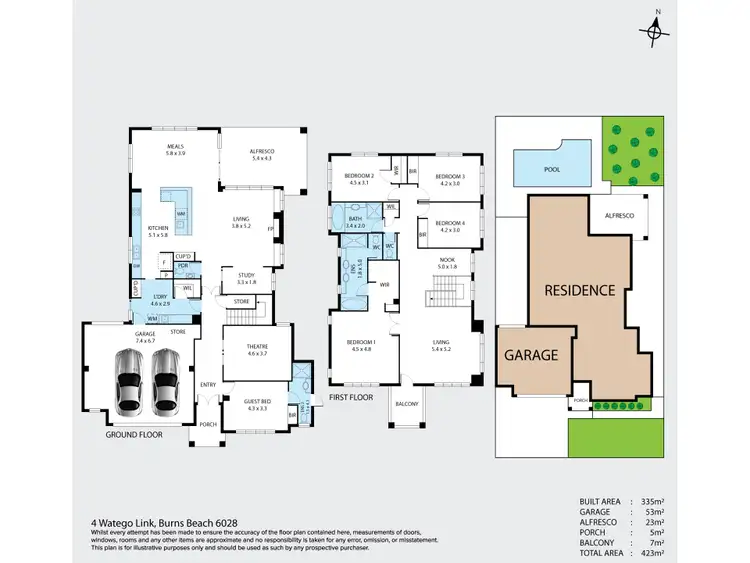Floorplan of Homely house listing, 4 Watego Link, Burns Beach WA 6028