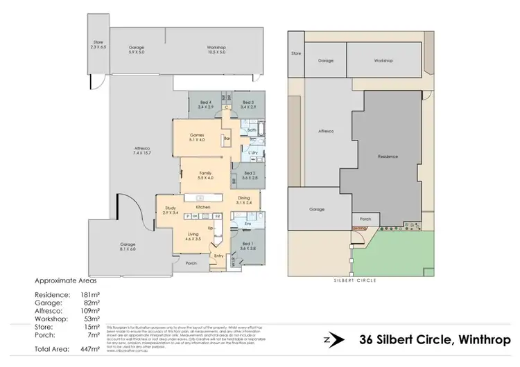 Floorplan of Homely house listing, 36 Silbert Circle, Winthrop WA 6150