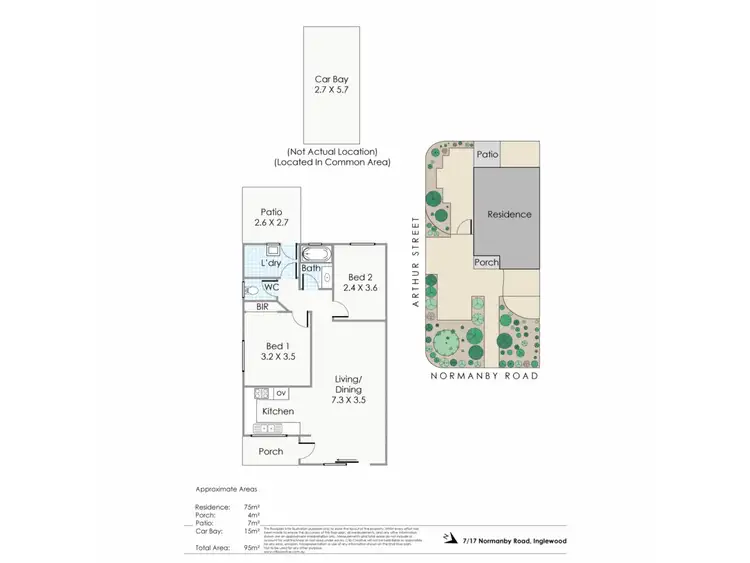 Floorplan of Homely villa listing, 7/17 Normanby Road, Inglewood WA 6052