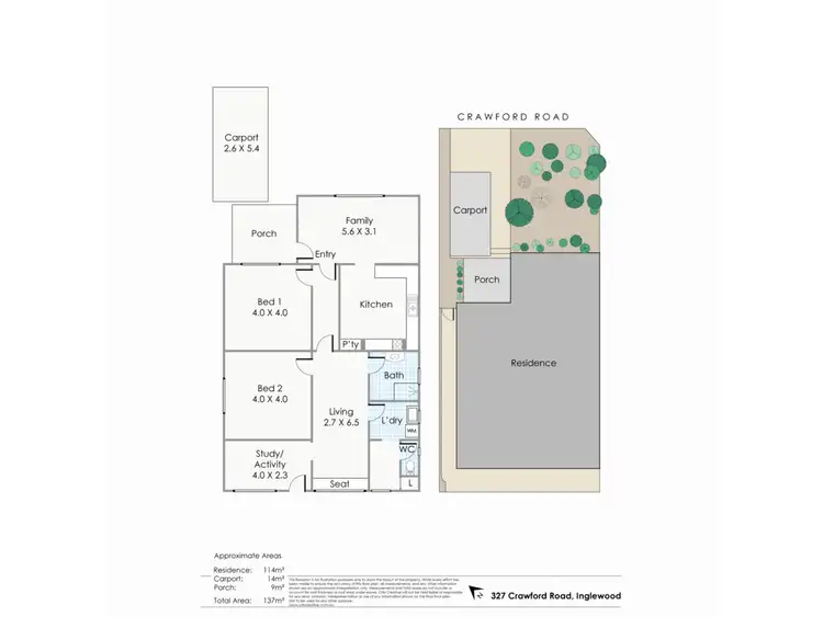Floorplan of Homely house listing, 327 Crawford Road, Inglewood WA 6052