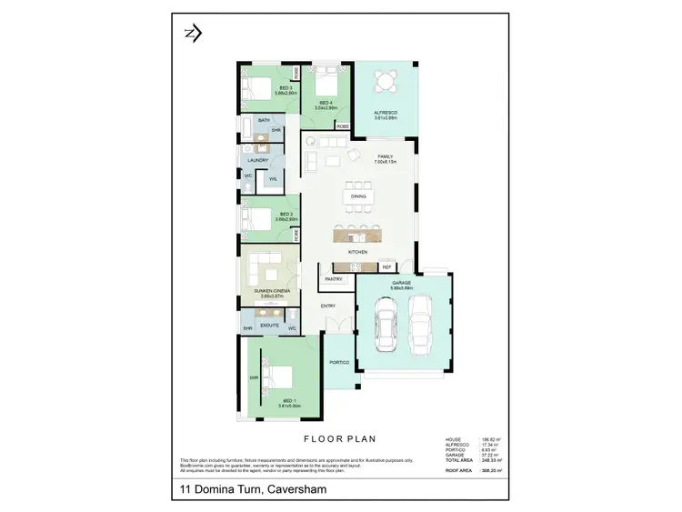 Floorplan of Homely house listing, 11 Domina Turn, Caversham WA 6055
