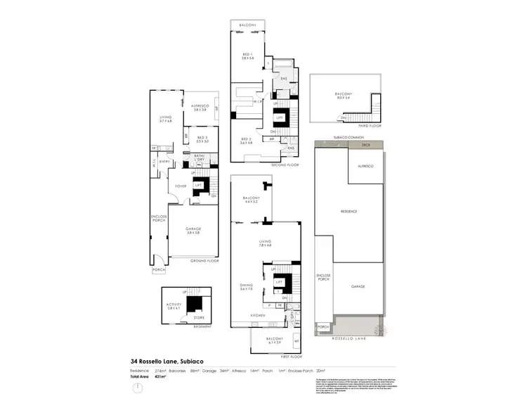Floorplan of Homely house listing, 34 Rossello Lane, Subiaco WA 6008