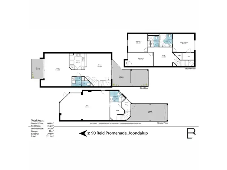 Floorplan of Homely unit listing, 90 Reid Promenade, Joondalup WA 6027