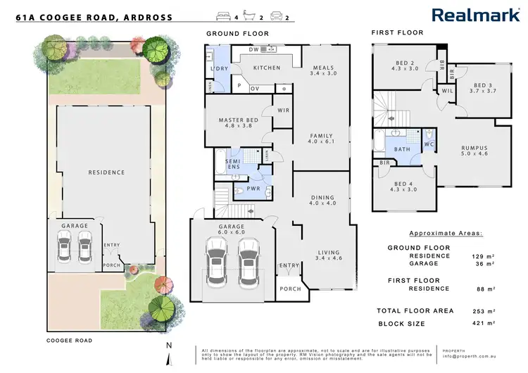 Floorplan of Homely house listing, 61A Coogee Road, Ardross WA 6153