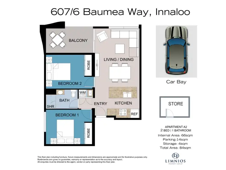 Floorplan of Homely apartment listing, 607/6 Baumea Way, Innaloo WA 6018