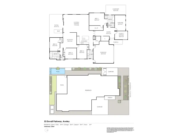 Floorplan of Homely house listing, 53 Duvall Parkway, Aveley WA 6069