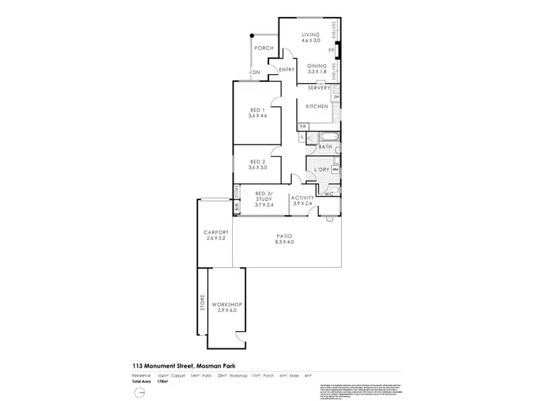 Floorplan of Homely house listing, 113 Monument Street, Mosman Park WA 6012