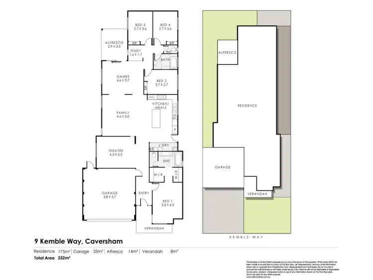 Floorplan of Homely house listing, 9 Kemble Way, Caversham WA 6055