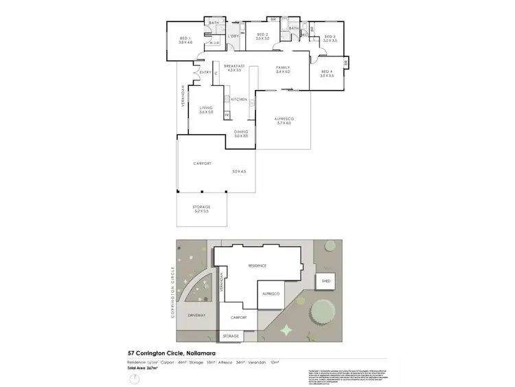 Floorplan of Homely house listing, 57 Corrington Circle, Nollamara WA 6061