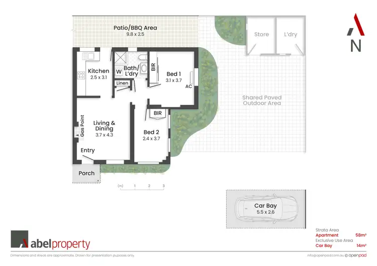 Floorplan of Homely apartment listing, 4/116 Broadway, Crawley WA 6009