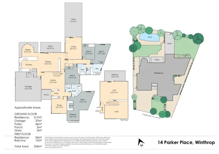 Floorplan of Homely house listing, 14 Parker Place, Winthrop WA 6150