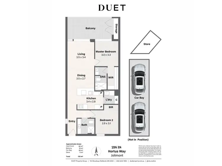 Floorplan of Homely apartment listing, 212/18 Hortus Way, Jolimont WA 6014