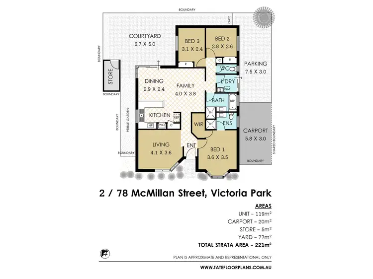 Floorplan of Homely villa listing, 2/78 McMillan Street, Victoria Park WA 6100