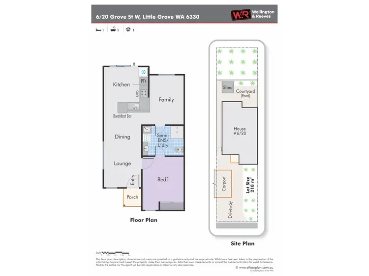 Floorplan of Homely house listing, Unit 6, 20 Grove Street West, Little Grove WA 6330