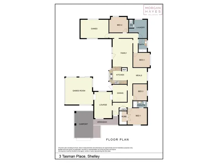 Floorplan of Homely house listing, 3 Tasman Place, Shelley WA 6148