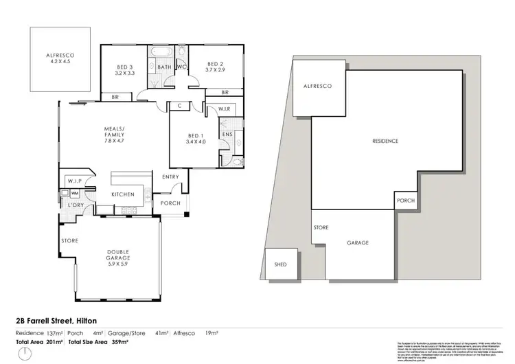 Floorplan of Homely house listing, 2B Farrell Street, Hilton WA 6163