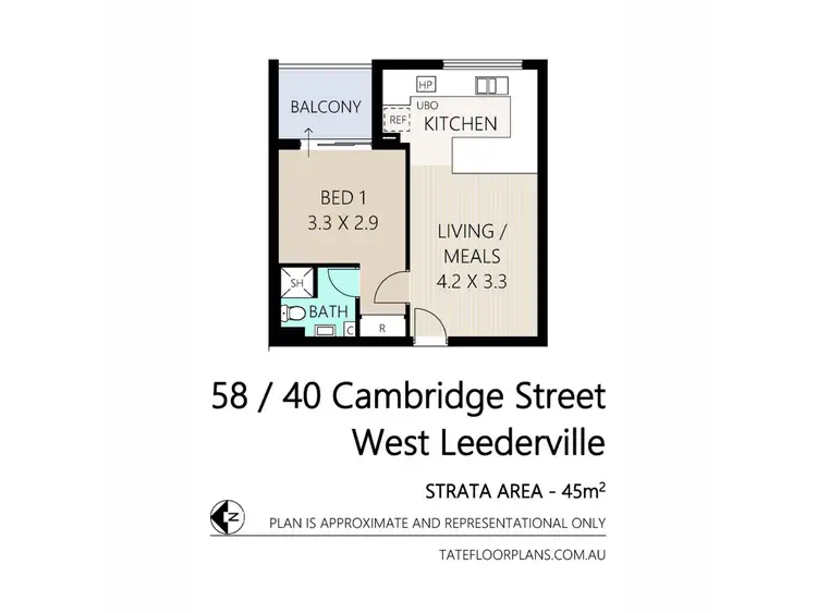 Floorplan of Homely apartment listing, 58/40 Cambridge Street, West Leederville WA 6007