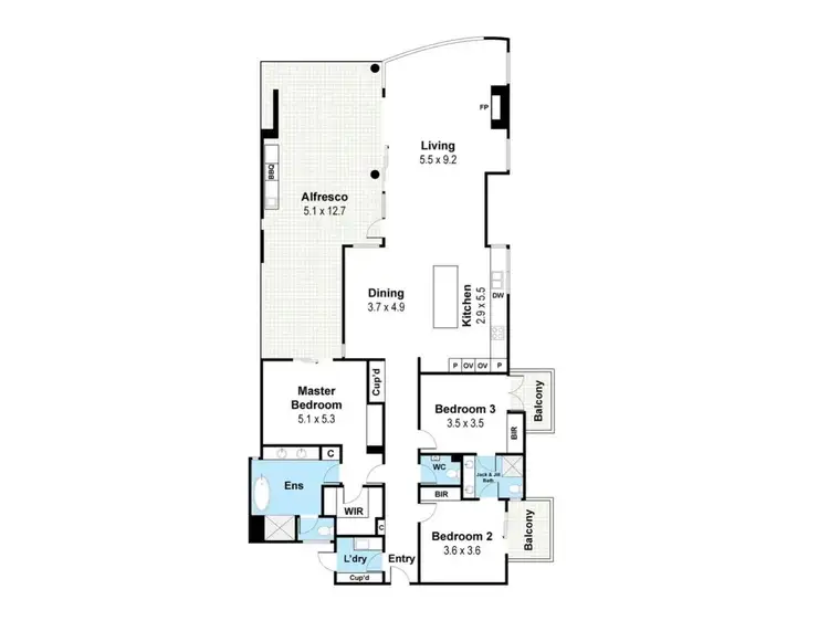 Floorplan of Homely apartment listing, 1/47 South Perth Esplanade, South Perth WA 6151