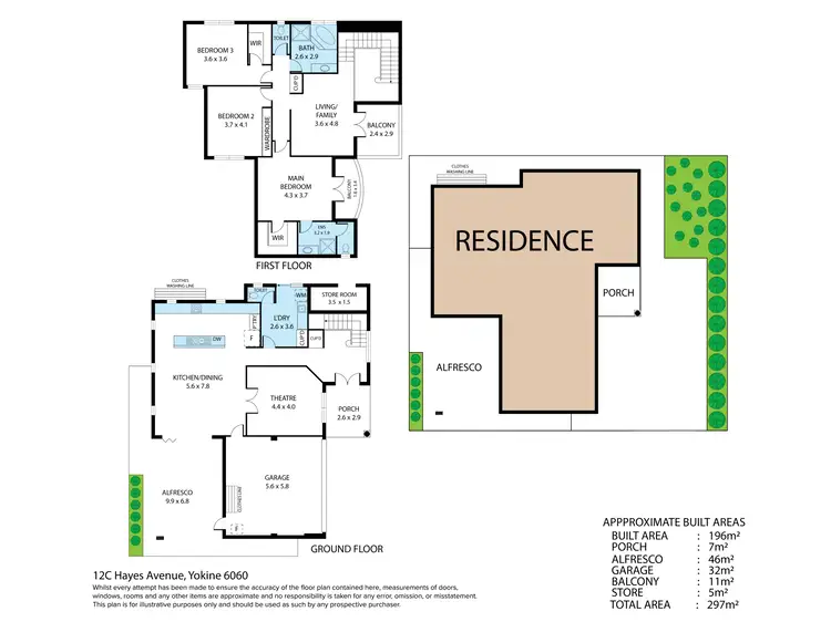Floorplan of Homely house listing, 12C Hayes Avenue, Yokine WA 6060