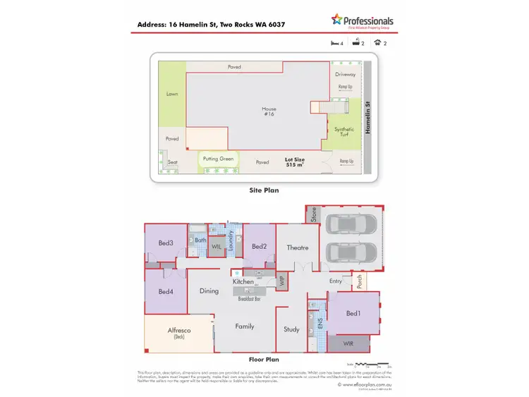 Floorplan of Homely house listing, 16 Hamelin Street, Two Rocks WA 6037